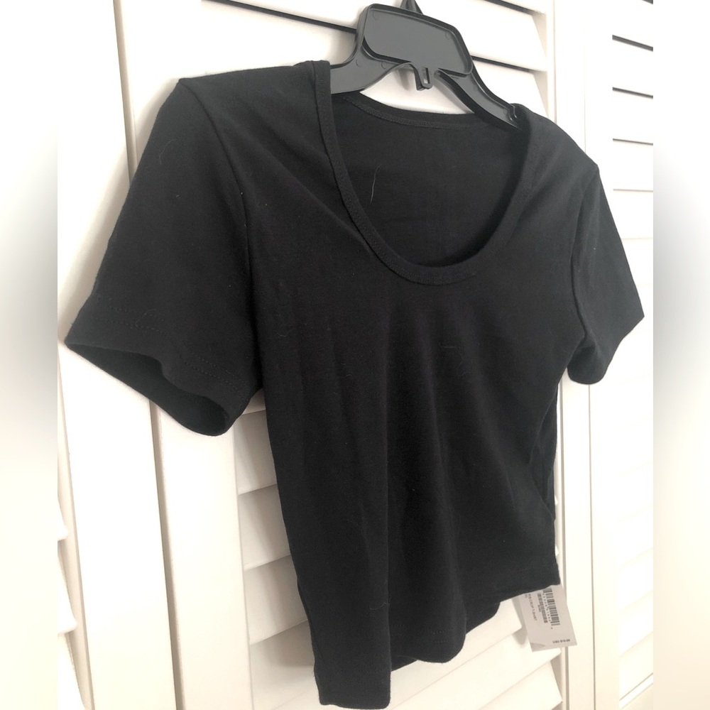 American Apparel Baby Rib Crop T-Shirt